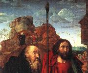 GOES, Hugo van der Sts. Anthony and Thomas with Tommaso Portinari painting